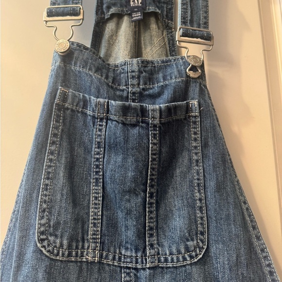 GAP Slouchy Dungarees Women's Bib Denim Carpenter Overalls Size XS Medium Indigo - Picture 13 of 15